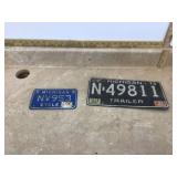 Old Michigan license plates from 1979 and 1997