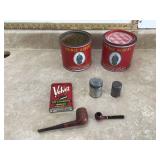 Collection of vintage smoking accessories