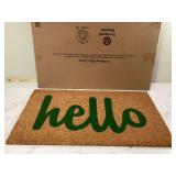Large hello doormat