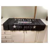 Political statement flag featuring Trump slogan