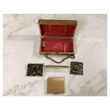 VINTAGE BOX PURSE WITH CONTENTS