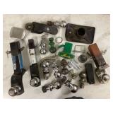Various hitch balls and receivers