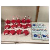 Festive drinkware and napkins