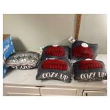 5 NEW THROW PILLOWS - HOME DECOR