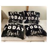 4 NEW THROW PILLOWS - HOME DECOR