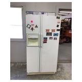 Refrigerator with two doors for cooling and freezing
