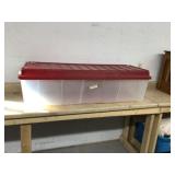 A 44-gallon holiday storage tote