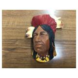 Vintage Native American wall plaque sculpture