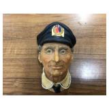 Vintage Bossons chalkware plaque of a sea captain