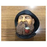 Vintage English chalkware wall plaque Clipper captain theme Made in 