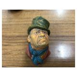 Vintage Bossons England chalkware wall plaque of Charles Dickens character Bill S