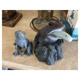 2 FROG YARD ORNAMENTS - LAWN & GARDEN