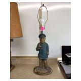 1 Vintage Wood Lamp and Mid Century Modern Sea Captain Lamp2