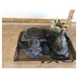 2 TURTLE YARD ORNAMENTS - LAWN & GARDEN