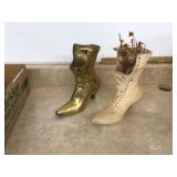 ornate Victorian shoe-shaped trinket holder