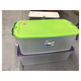 2 LONG TOTES - HOUSEHOLD MISC