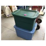 2 STORAGE TOTES - HOUSEHOLD MISC