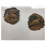 Ceramic wildlife wall art