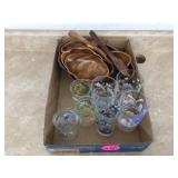Drink glasses and Disney collectibles salad serving set