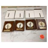 Four loose Hummel pictures with plaques in holder