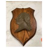 19th century bronze Washington plaque