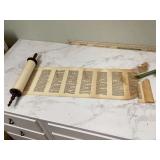 Torah scroll with missing roller