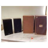 2 SANYO AND 2 DYNACO SPEAKERS