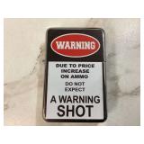 A lighter that emits a warning shot