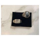 Elegant silver rings for men