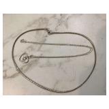 Shimmering silver necklaces