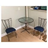 Retro glass patio set - table & chairs