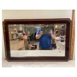 Asian lacquered wall mirror with frame