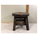Wood footstool shaped as bee