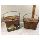 Vintage hand-painted Carol Nan basket purses - signed and unique pieces for