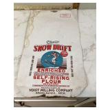Old fabric advertising flour brand