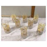 Set of 8 vintage wheat glasses