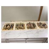 Vintage litho prints of Revolutionary War by HA Ogen