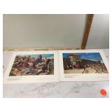 Collection of 17 historical prints by Robert Thom