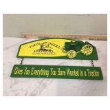 ”JOHN DEERE” WOODEN SIGN