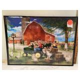 Art featuring a John Deere themed puzzle