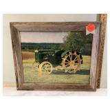 FRAMED JOHN DEERE TRACTOR - HOME DECOR