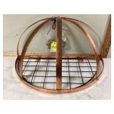Copper pot rack with hooks Hanging storage for pots