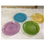 Set of 4 vintage Turkish glass plates