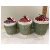 Jamberry Pfaltgraff canisters with fruit lids
