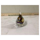 Polish MP artist glass paperweight
