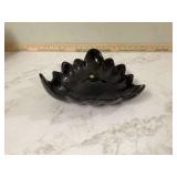Vintage black glass bowl in box