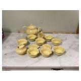 Butter-themed tableware set with coffee pot sugar bowl creamer