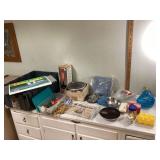 TOTE WITH CAMPING SUPPLIES