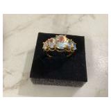 925 silver ring with cubic zirconia size 9