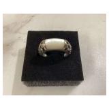 925 SILVER RING SIZE 8 - GOLD & SILVER